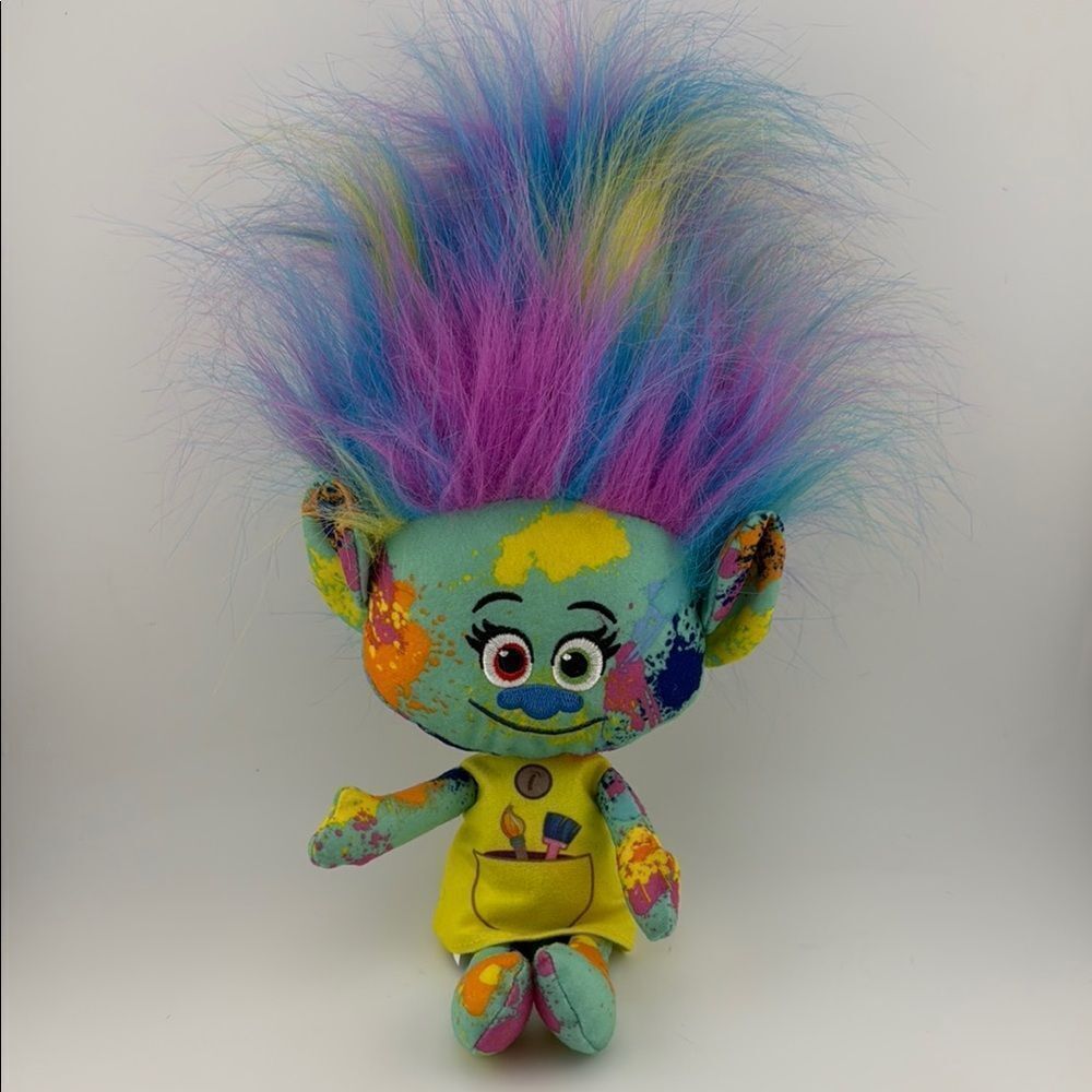 DreamWorks Trolls Harper Doll Plush Stuffed Paint Splatter Toy 12"